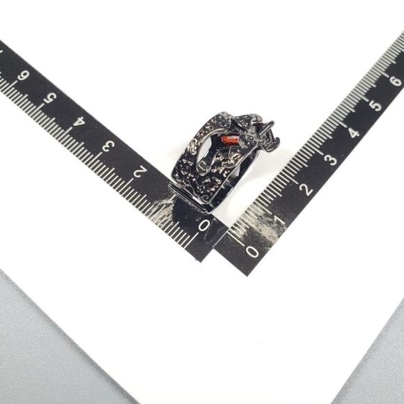 Brand New Top Fashion Titanium Red Stone Ring - Picture 7 of 7